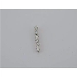 Solid 18k White Gold Diamond Petite Journey Pendant .015 Cttw
